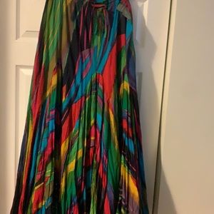 BoHo soft surroundings colorful flowing skirt